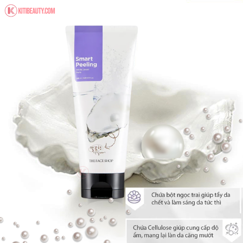 Tẩy Tế Bào Chết Ngọc Trai THE FACE SHOP Làm Sạch Sáng Da Smart Peeling White Jewel 120ml